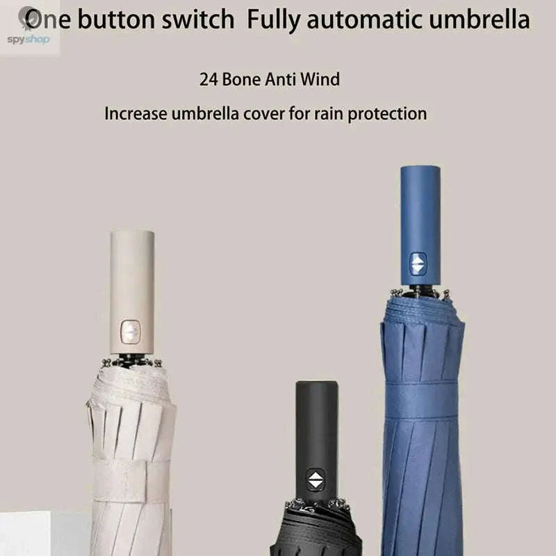 Reinforced 24‑Bone Wind‑Resistant Umbrella-Matcha green