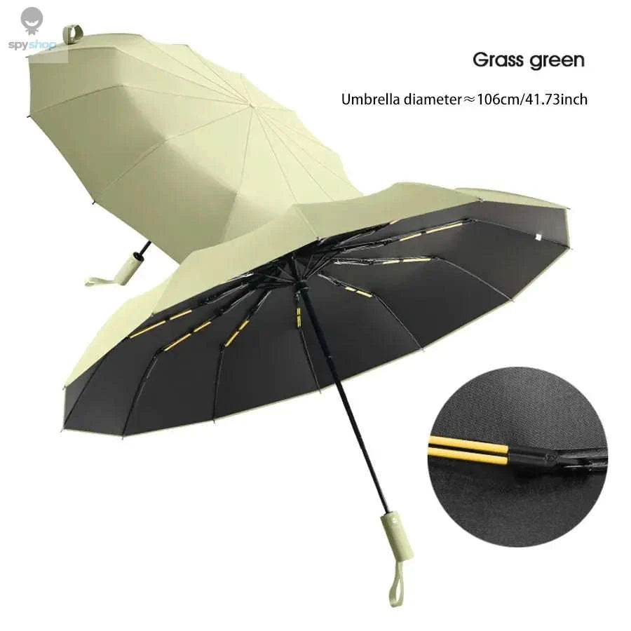 Reinforced 24‑Bone Wind‑Resistant Umbrella-Matcha green