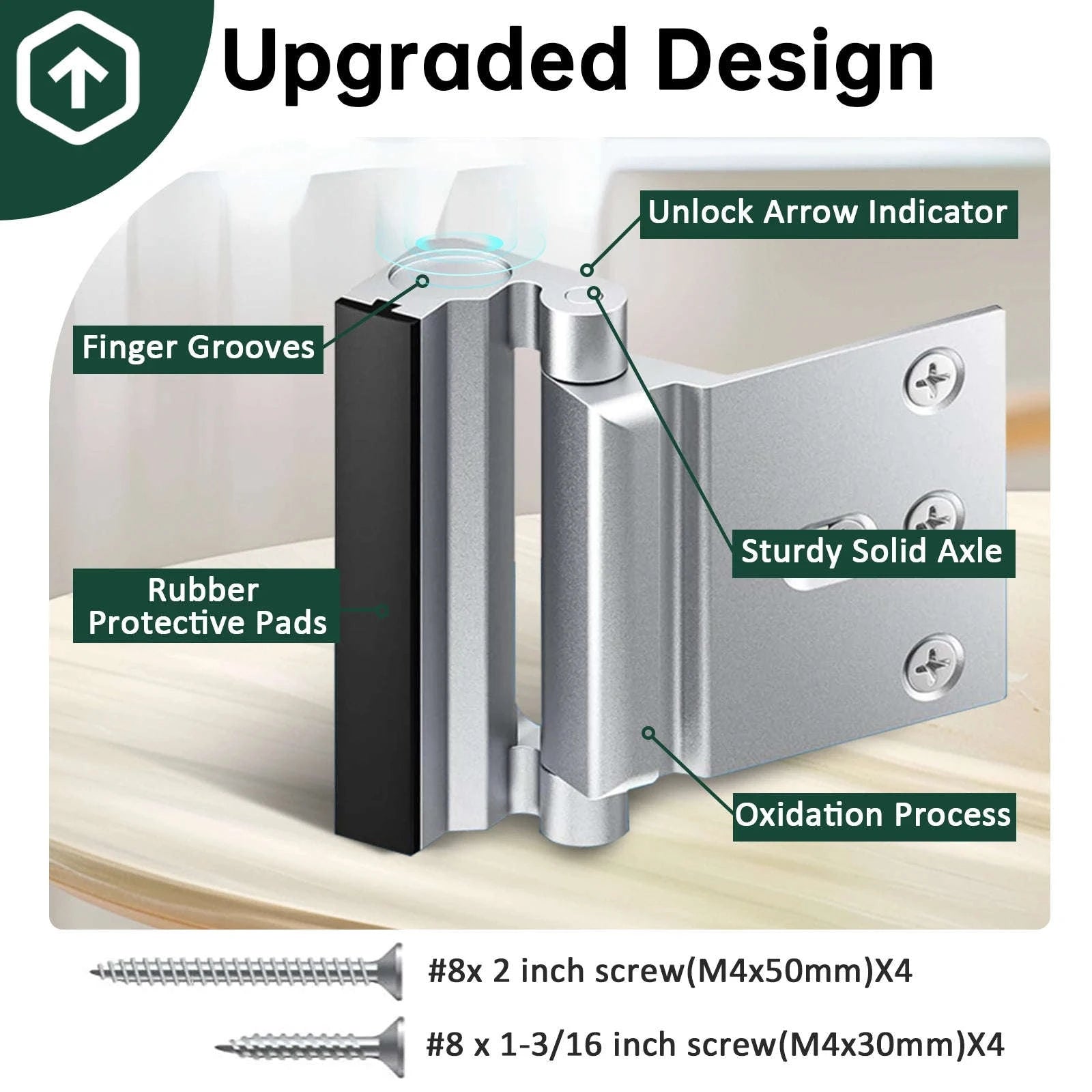 Reinforced Home Security Door Lock with 800 lbs Strength-3 pcs / United States / No