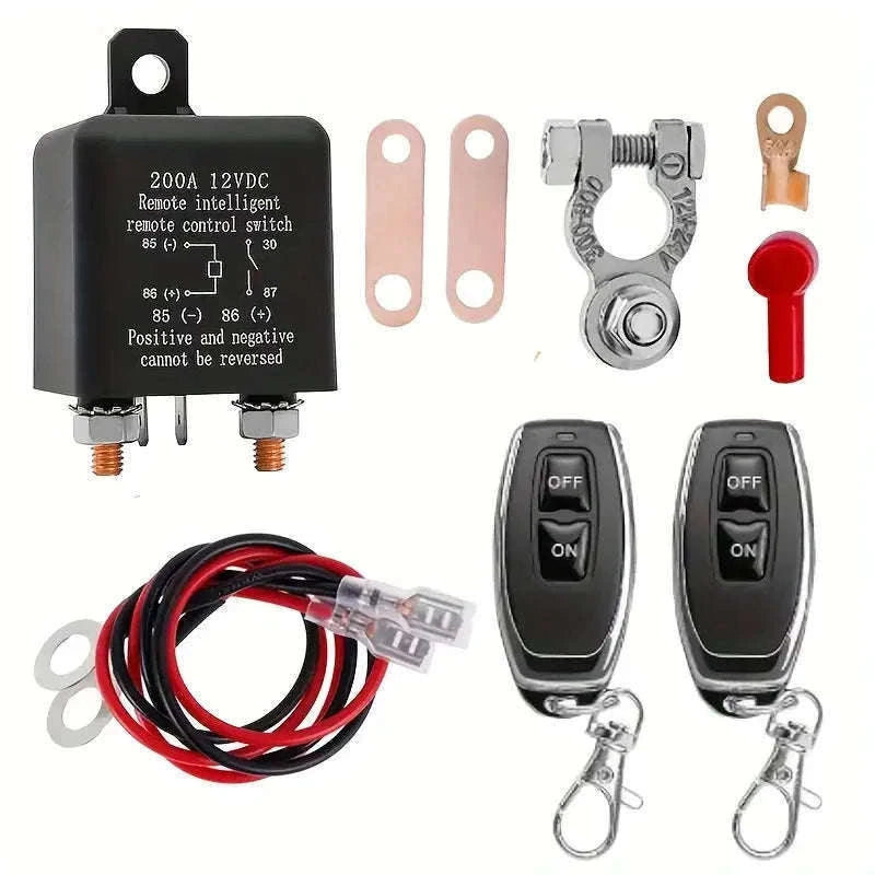 Remote Car Battery Disconnect Anti-Theft System for 12V Vehicles-As picture