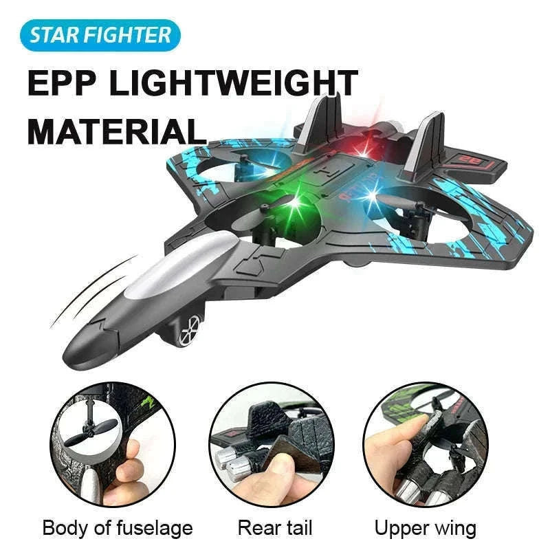 Remote Control Foam Jet Plane with LEDs and 4-Channel Control-