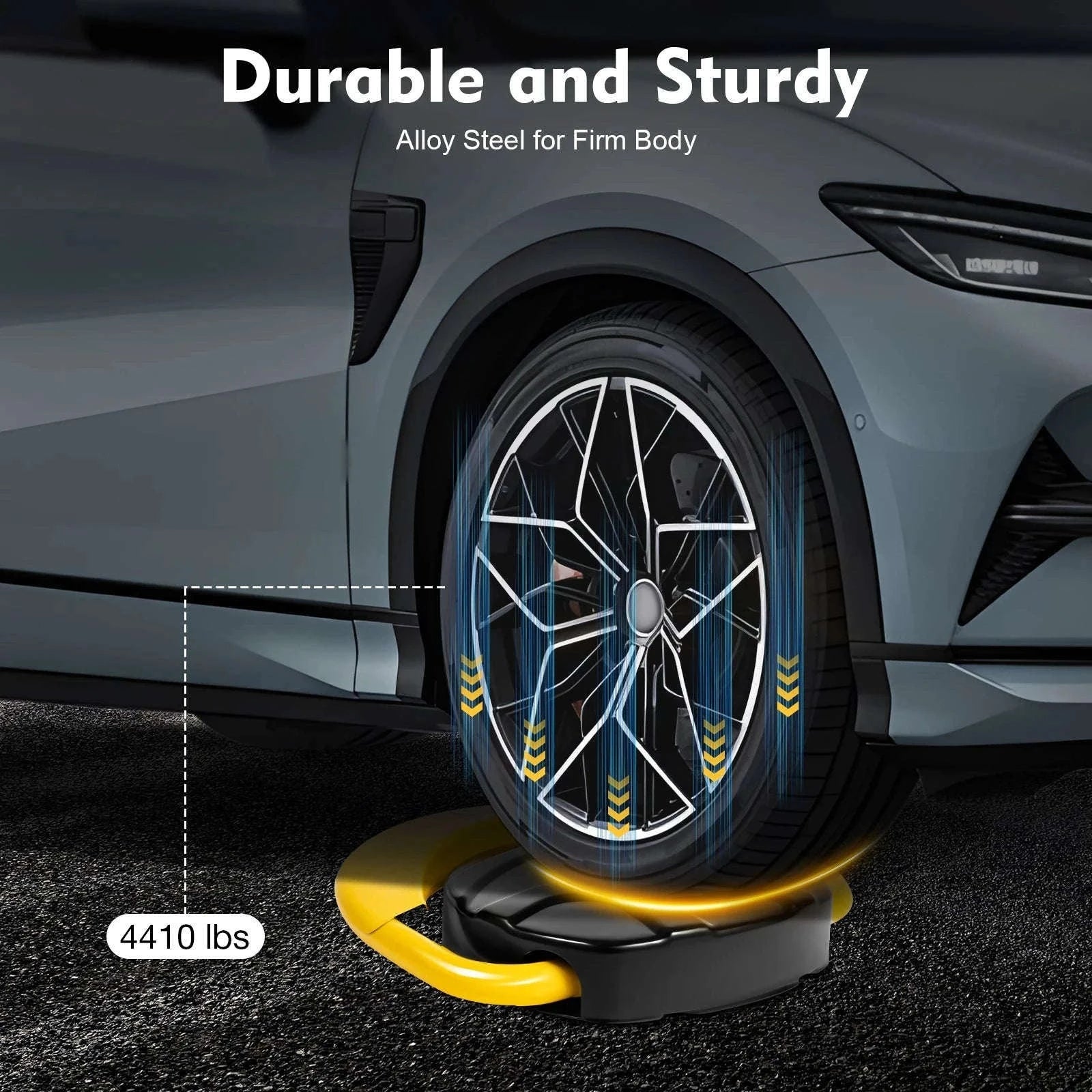 Remote Control Parking Lock Foldable Barrier 2T-YELLOW / United Kingdom