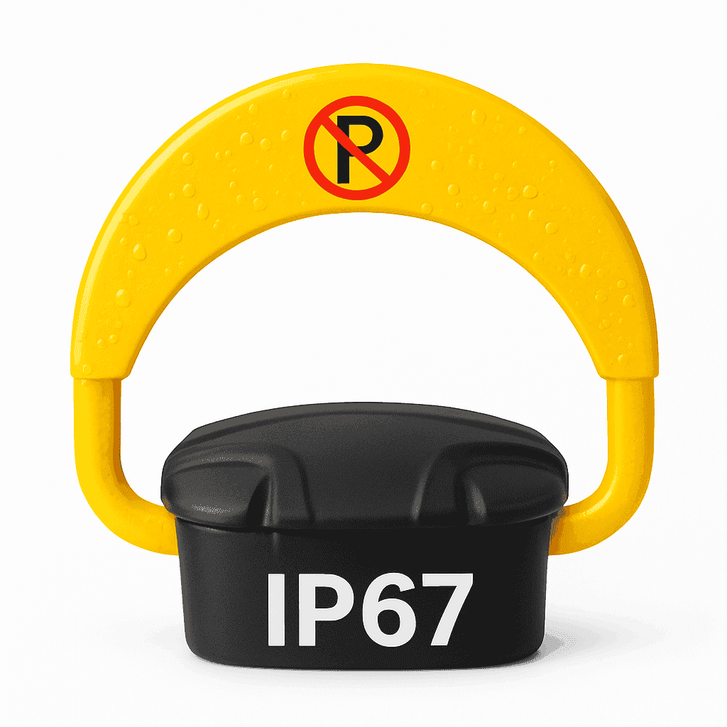 Remote Control Parking Lock Foldable Barrier 2T-YELLOW / United Kingdom