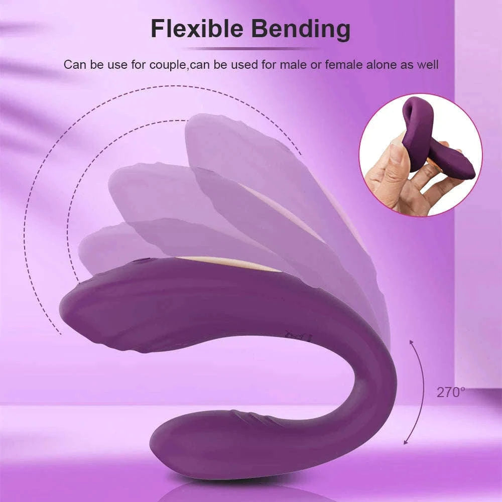 Remote Control U-Type Vibrator for Clitoral & G-Spot Stimulation-CD12-YK-PU-BOX