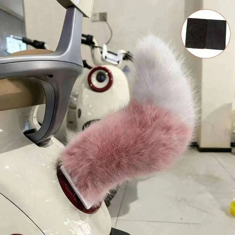 Remote Control Wagging Fox Tail for Scooter & Motorcycle Decor-Pink
