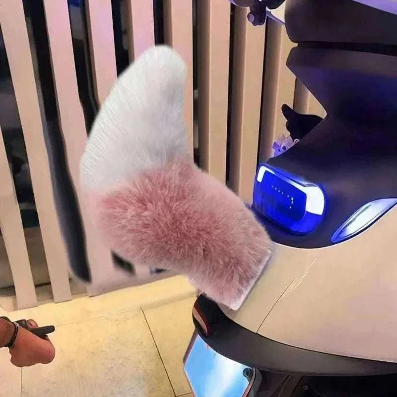 Remote Control Wagging Fox Tail for Scooter & Motorcycle Decor-Pink
