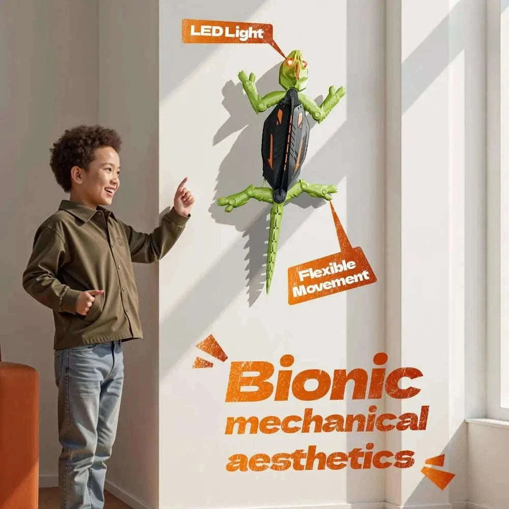 Remote Control Wall Climbing Lizard Robot Toy-D