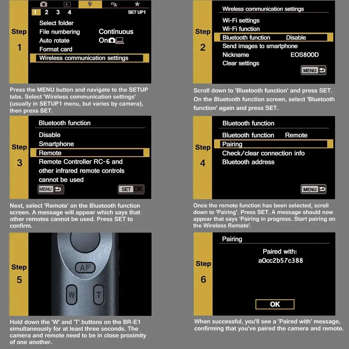 RemoteShot BR‑E1 Wireless Bluetooth Shutter Release for Canon-Black BR-E1A / CHINA