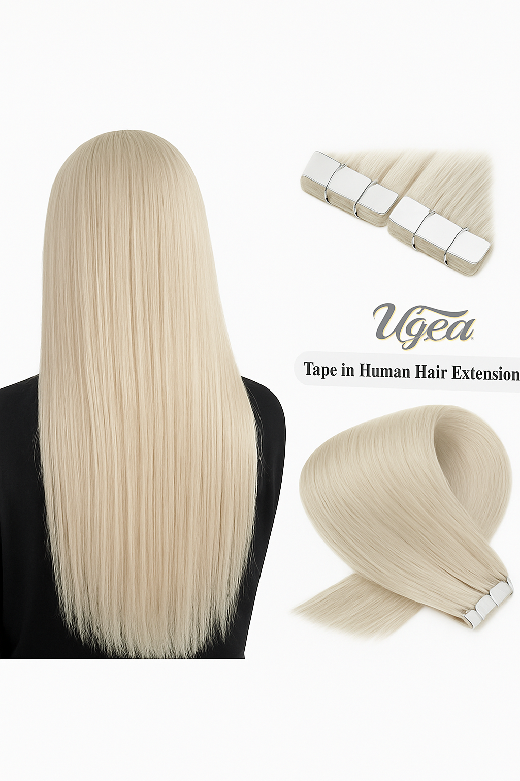Remy Human Hair Tape-In Extensions Straight Seamless Natural Blend