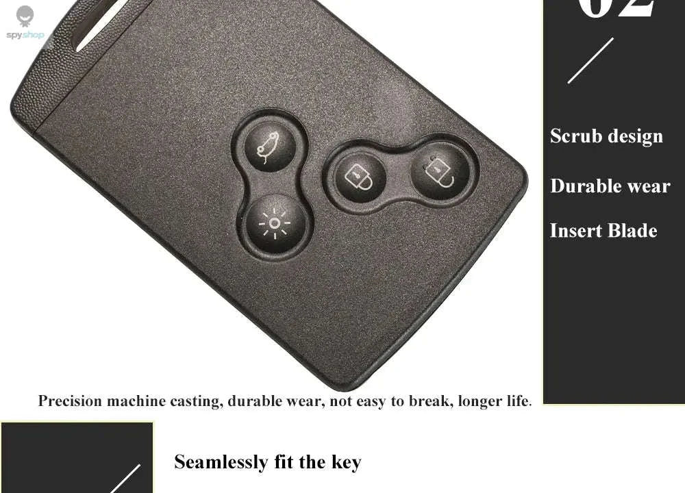 Renault Smart Remote Car Key Fob – 433MHz ID46 Chip Replacement-Default Title