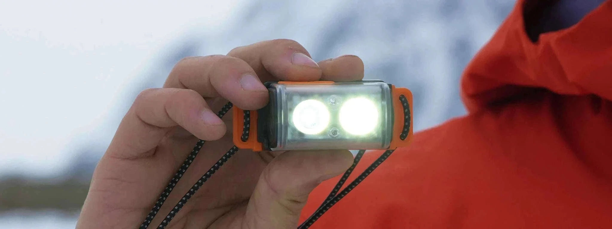 Replaceable Battery Headlamp 600 Lumens-Orange