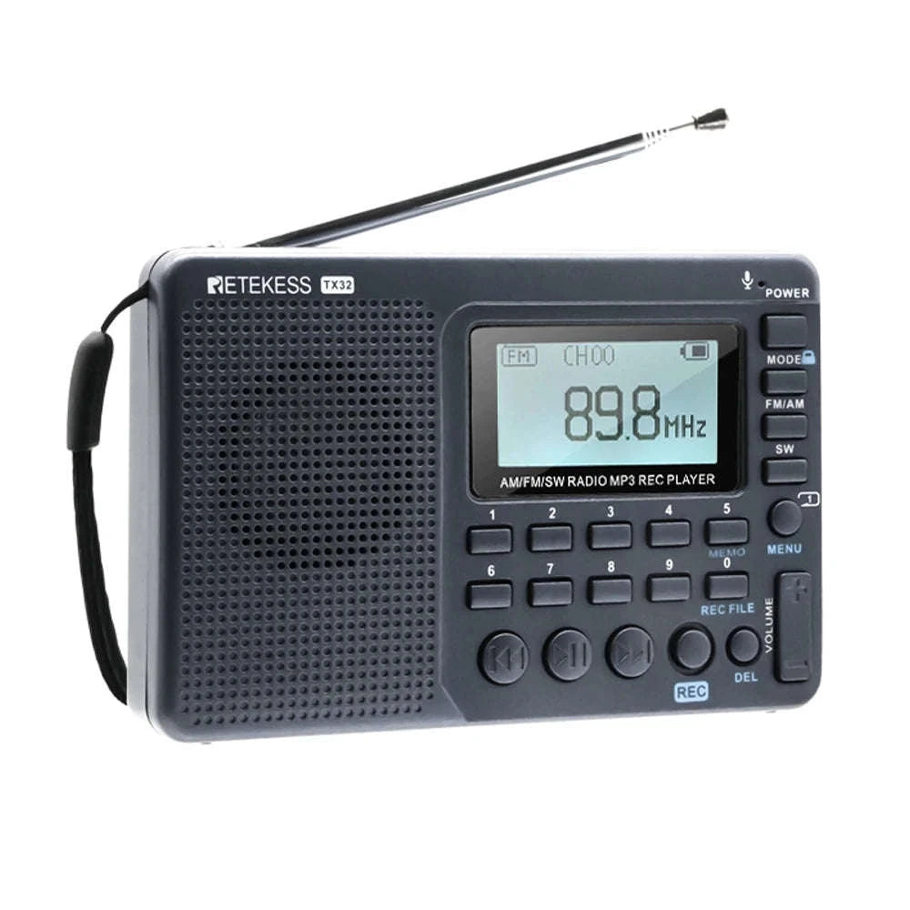 Retekess V115 Portable Radio with USB Recorder-V115