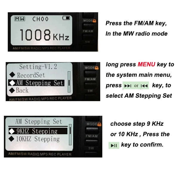 Retekess V115 Portable Radio with USB Recorder-V115
