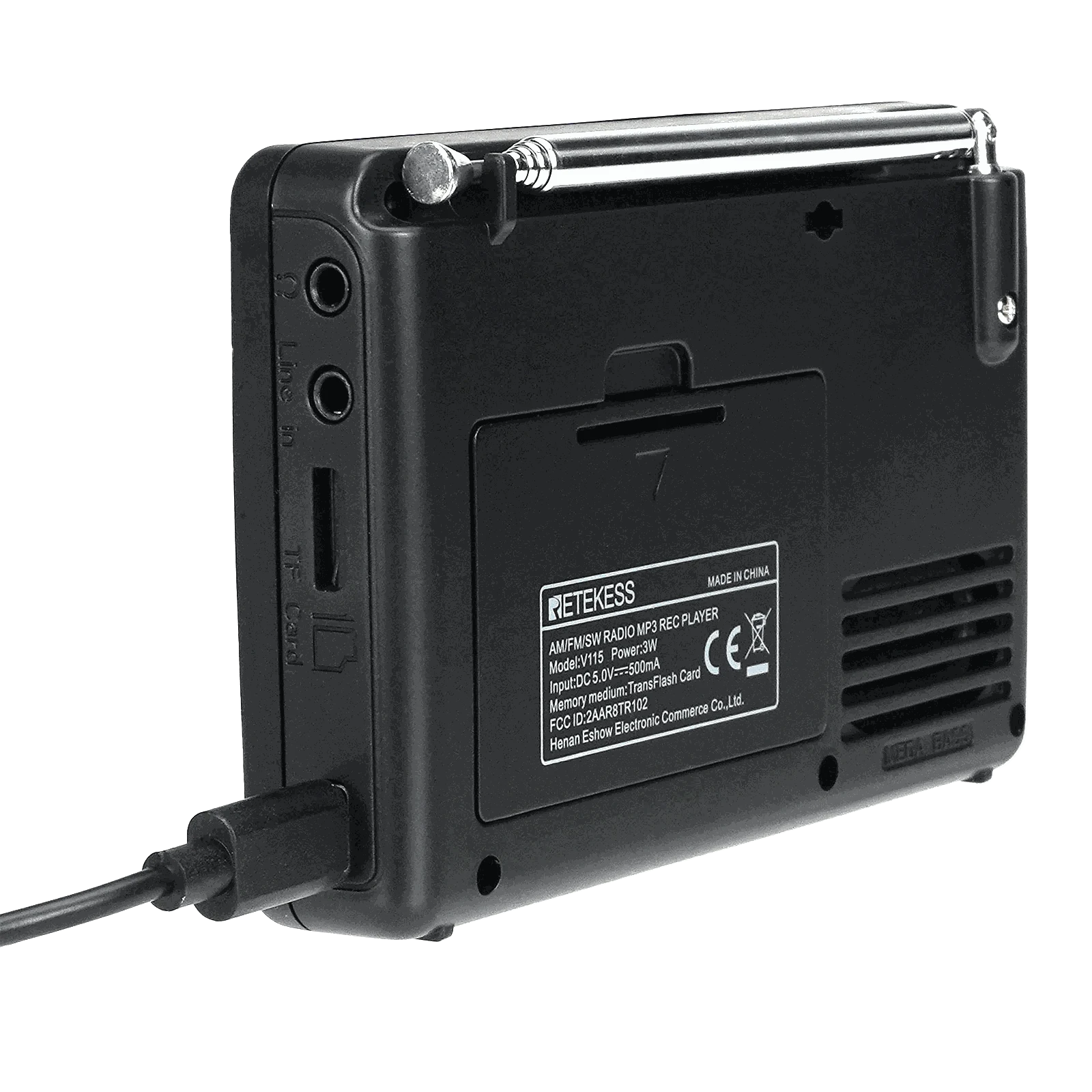 Retekess V115 Portable Radio with USB Recorder-V115