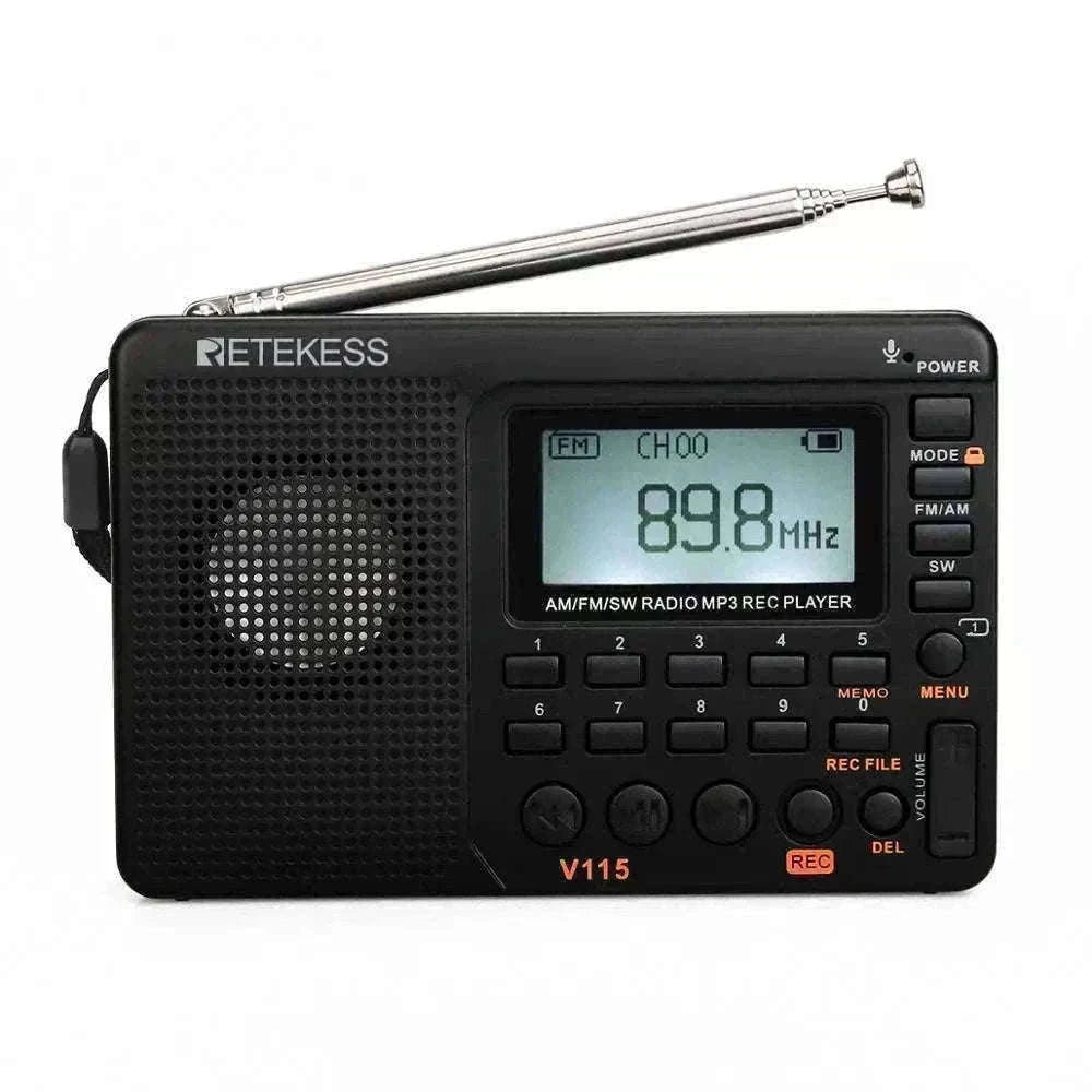 Retekess V115 Portable Radio with USB Recording-V115