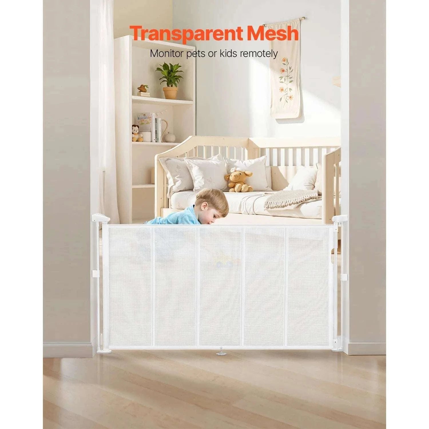 Retractable Baby Gate for Stairs & Doorways Extends Up to 110” Wide-71 inch Black / United States