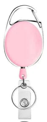 Retractable Badge Reel Holder – Heavy-Duty Metal Design-White 2pcs