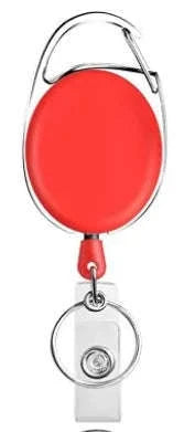 Retractable Badge Reel Holder – Heavy-Duty Metal Design-White 2pcs