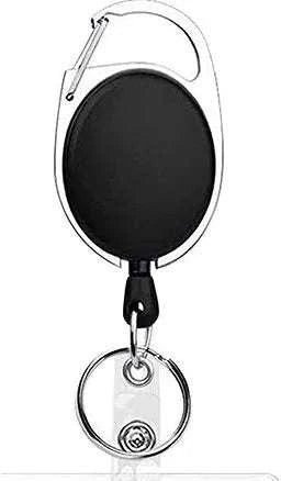 Retractable Badge Reel Holder – Heavy-Duty Metal Design-White 2pcs