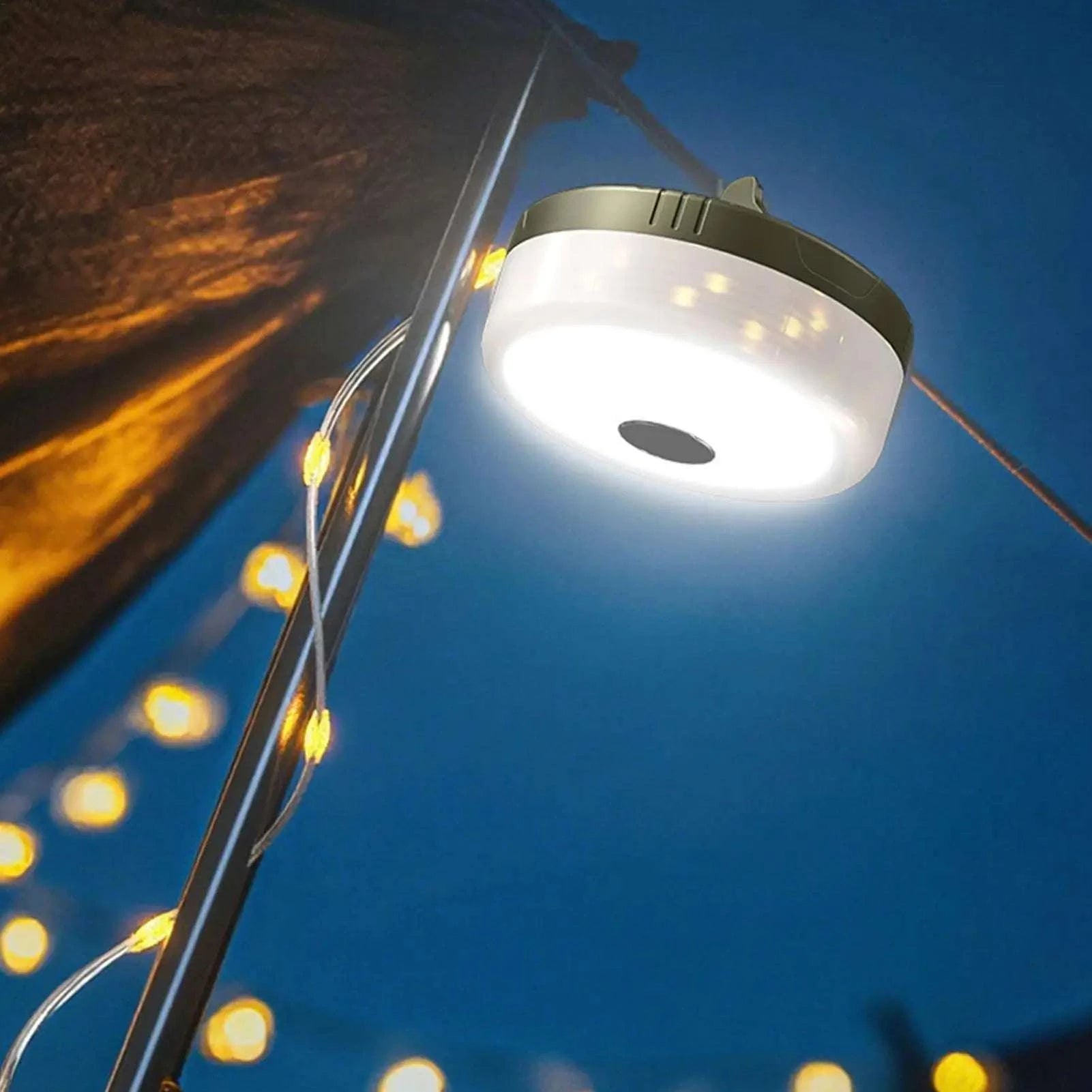 Retractable Camping String Lights 20m USB-C Rechargeable 2600mAh-A
