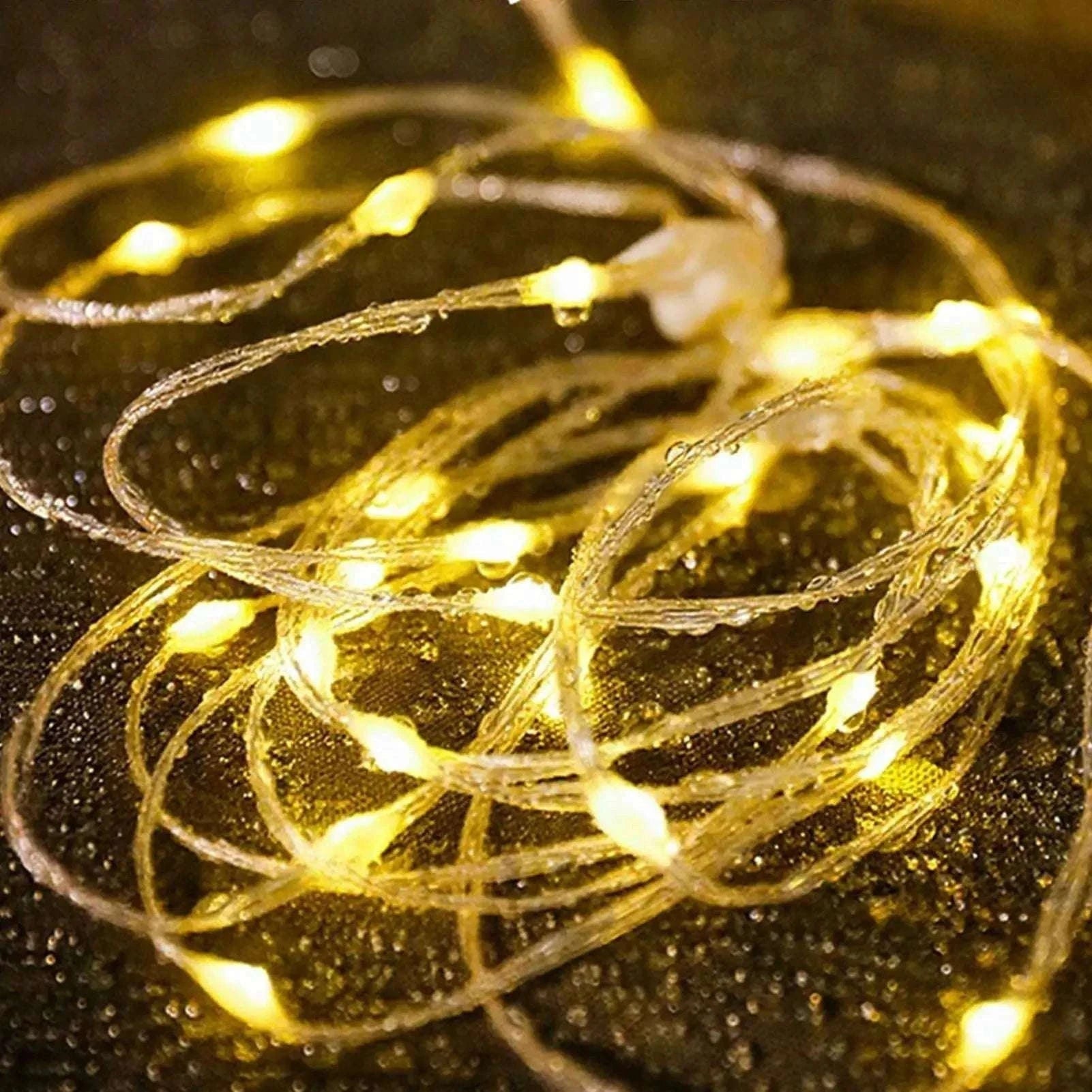 Retractable Camping String Lights 20m USB-C Rechargeable 2600mAh-A