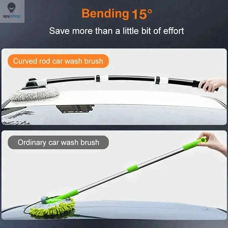 Retractable Car Wash Brush with Telescoping Handle-1Mop and 1Mop Head