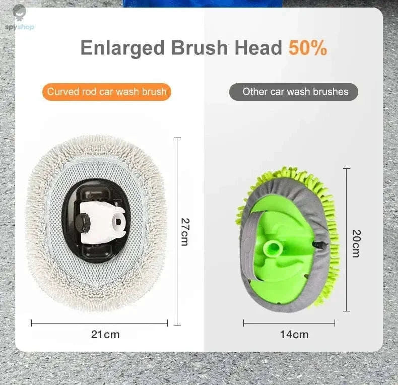 Retractable Car Wash Brush with Telescoping Handle-1Mop and 1Mop Head