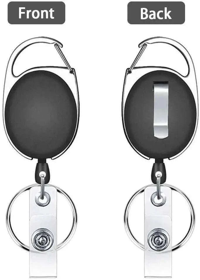 Retractable Crystal ID Badge Reel Keychain-9pcs-set