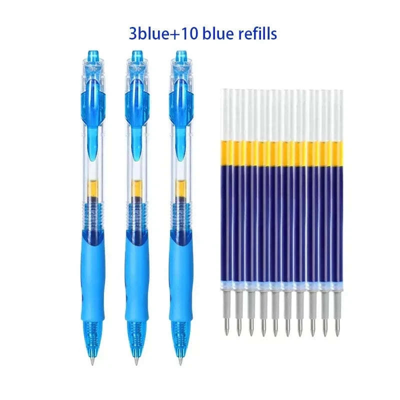 Retractable Gel Pens Set with Smooth 0.5mm Gel Ink-6 Blue pen