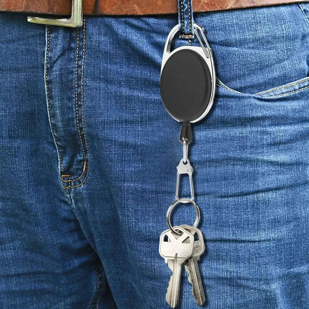 Retractable Key Chain Reel Badge Holder with Quick Release Clip-6pcs / Germany