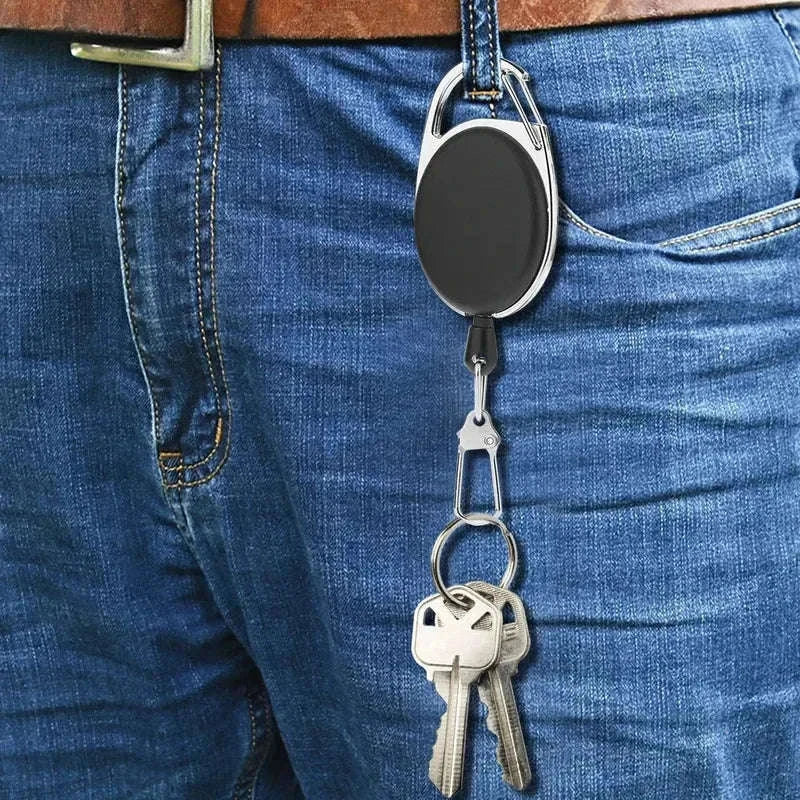 Retractable Key Chain Reel Badge Holder with Quick Release Clip-6pcs / Germany