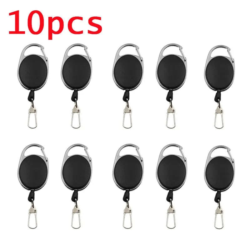 Retractable Key Chain Reel Badge Holder with Quick Release Clip-6pcs / Germany