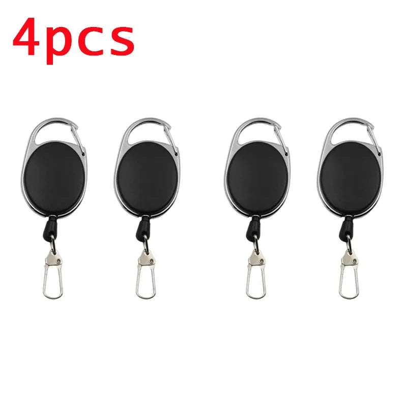 Retractable Key Chain Reel Badge Holder with Quick Release Clip-6pcs / Germany