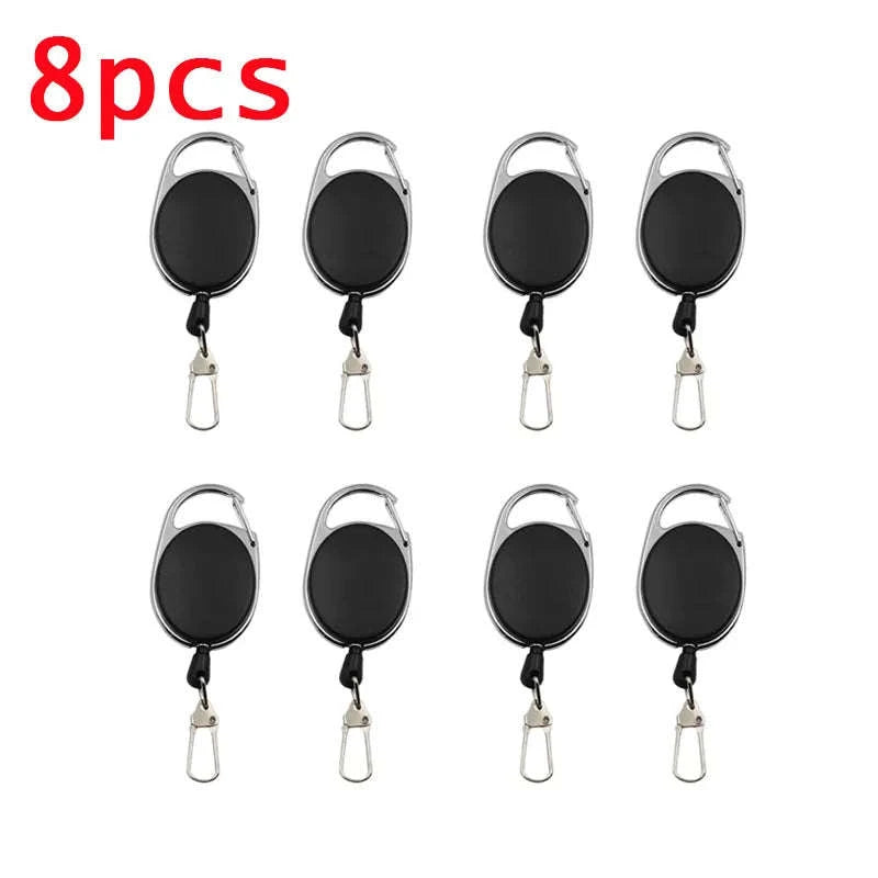 Retractable Key Chain Reel Badge Holder with Quick Release Clip-6pcs / Germany