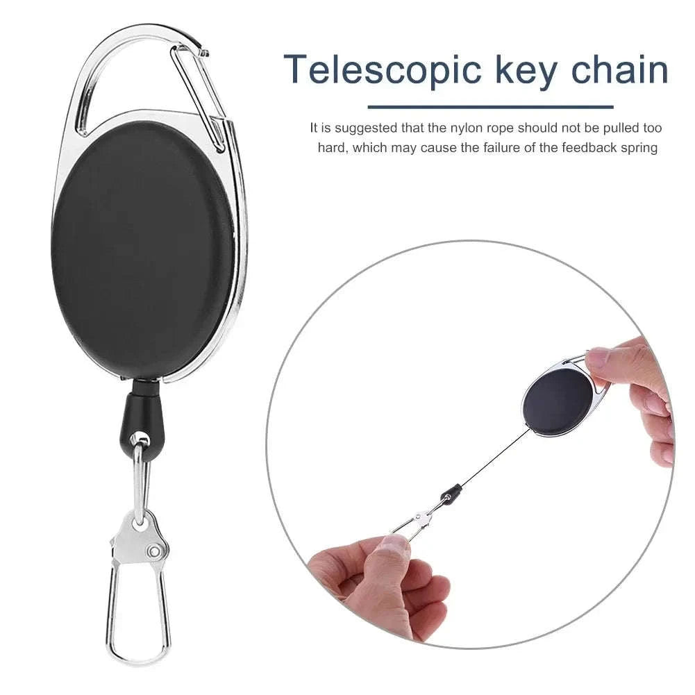 Retractable Key Chain Reel Badge Holder with Quick Release Clip-6pcs / Germany