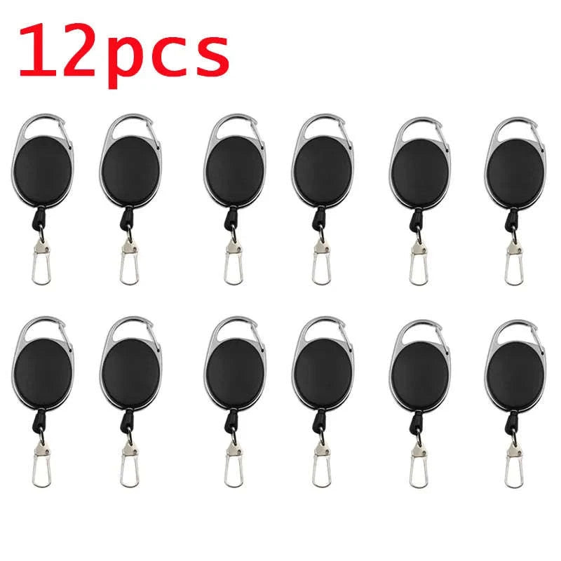 Retractable Key Chain Reel Badge Holder with Quick Release Clip-6pcs / Germany
