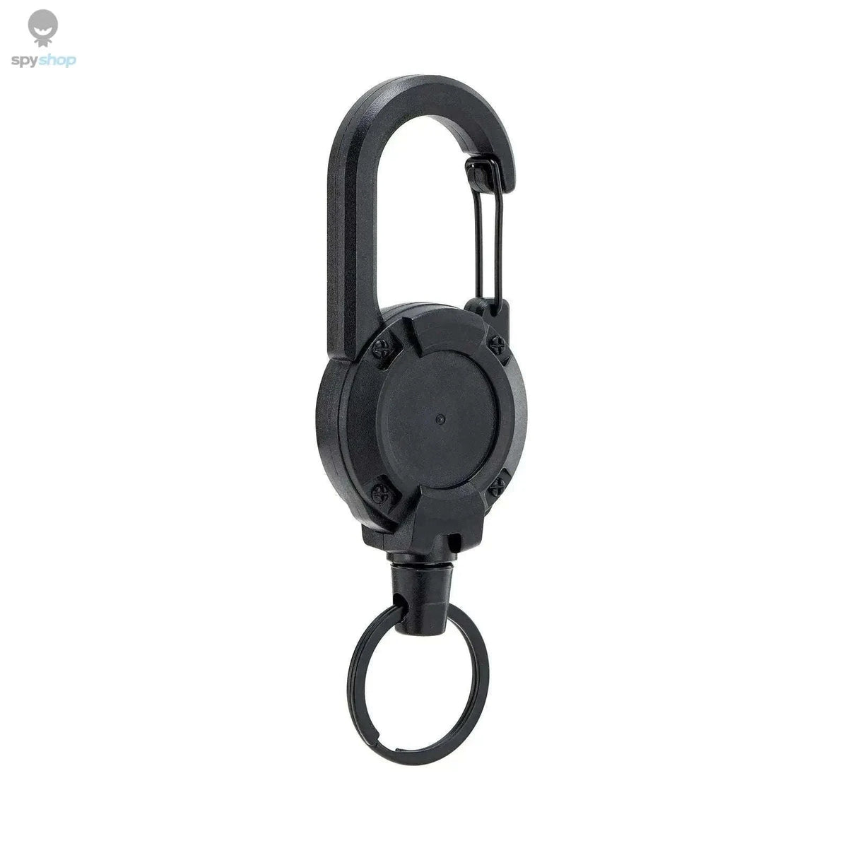 Retractable Rope Carabiner Keychain for Quick, Secure Access-black