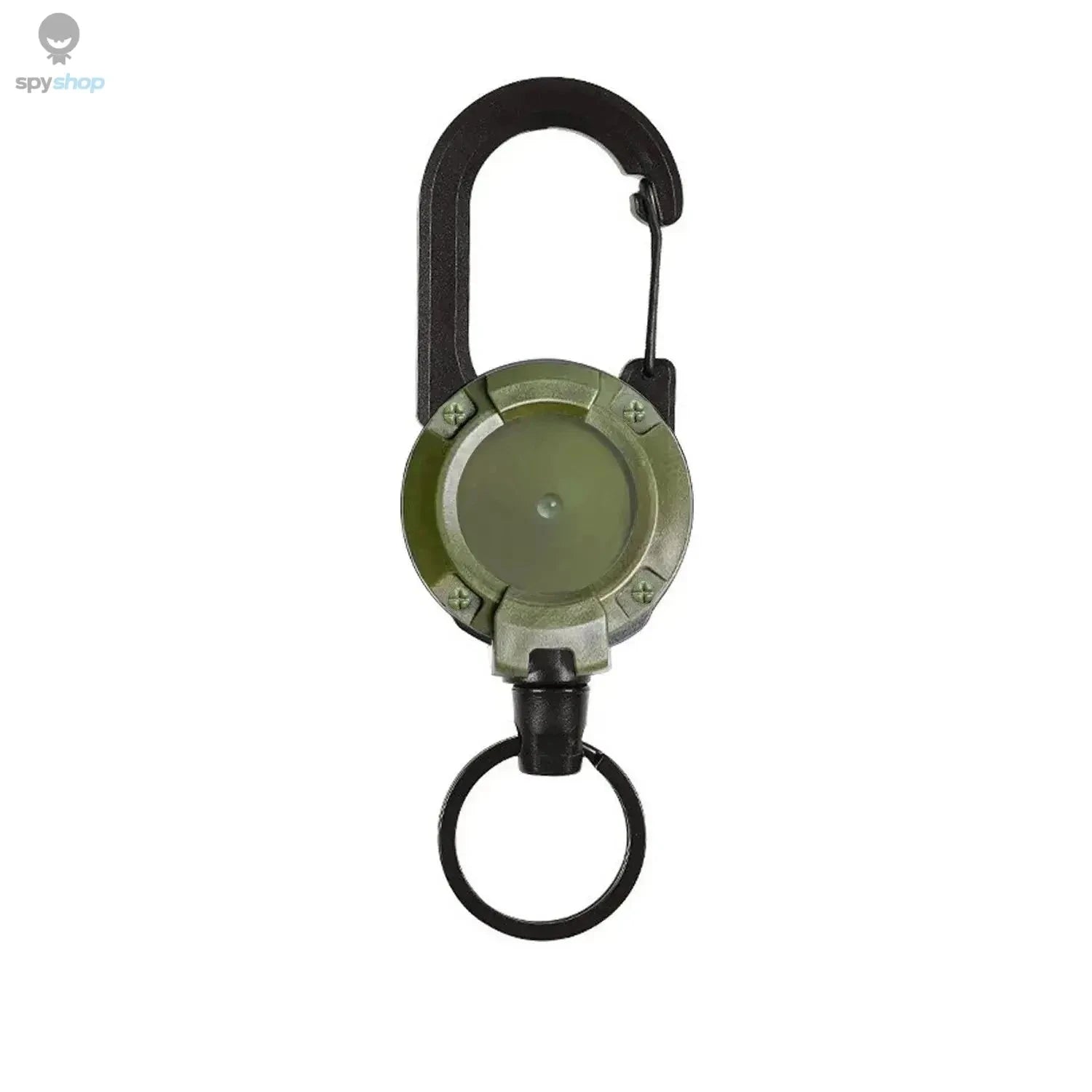 Retractable Rope Carabiner Keychain – Heavy-Duty, Secure & Easy Access-black