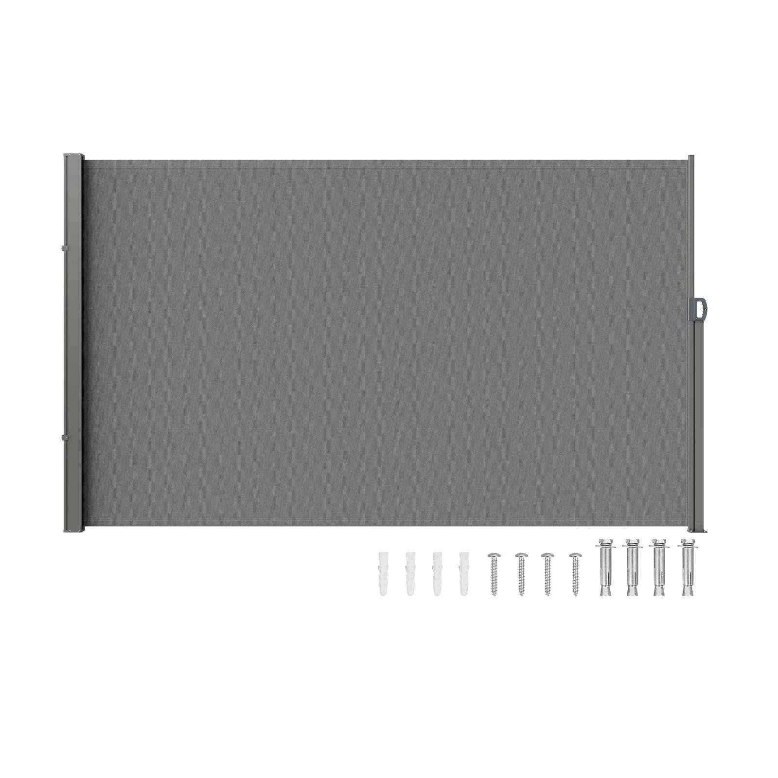 Retractable Side Awning Privacy Screen UV30+ Waterproof Patio Divider-180X350cm Yellowish / Poland