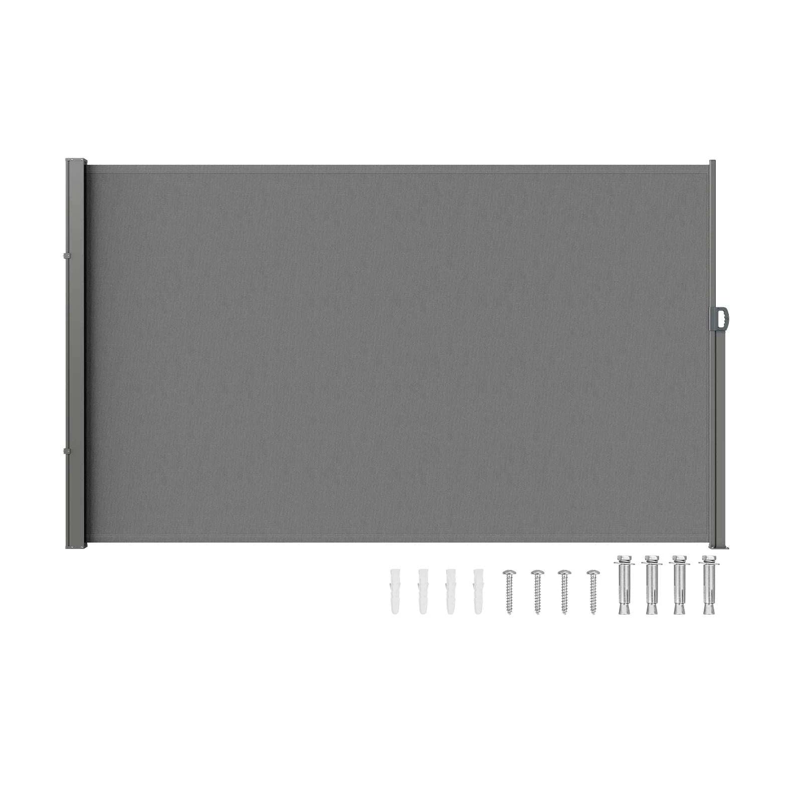 Retractable Side Awning Privacy Screen UV30+ Waterproof Patio Divider-180X350cm Yellowish / Poland