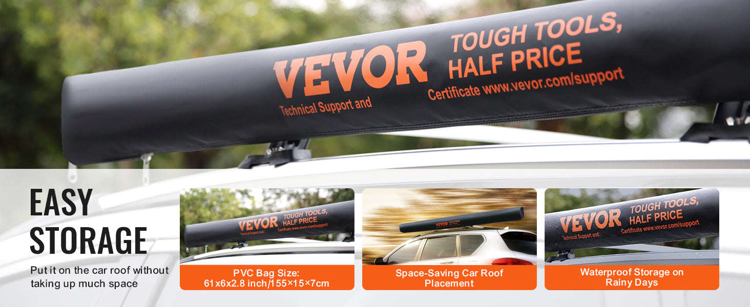 Retractable Vehicle Side Awning with Waterproof Storage Bag-6.6x8.2ft / United Kingdom