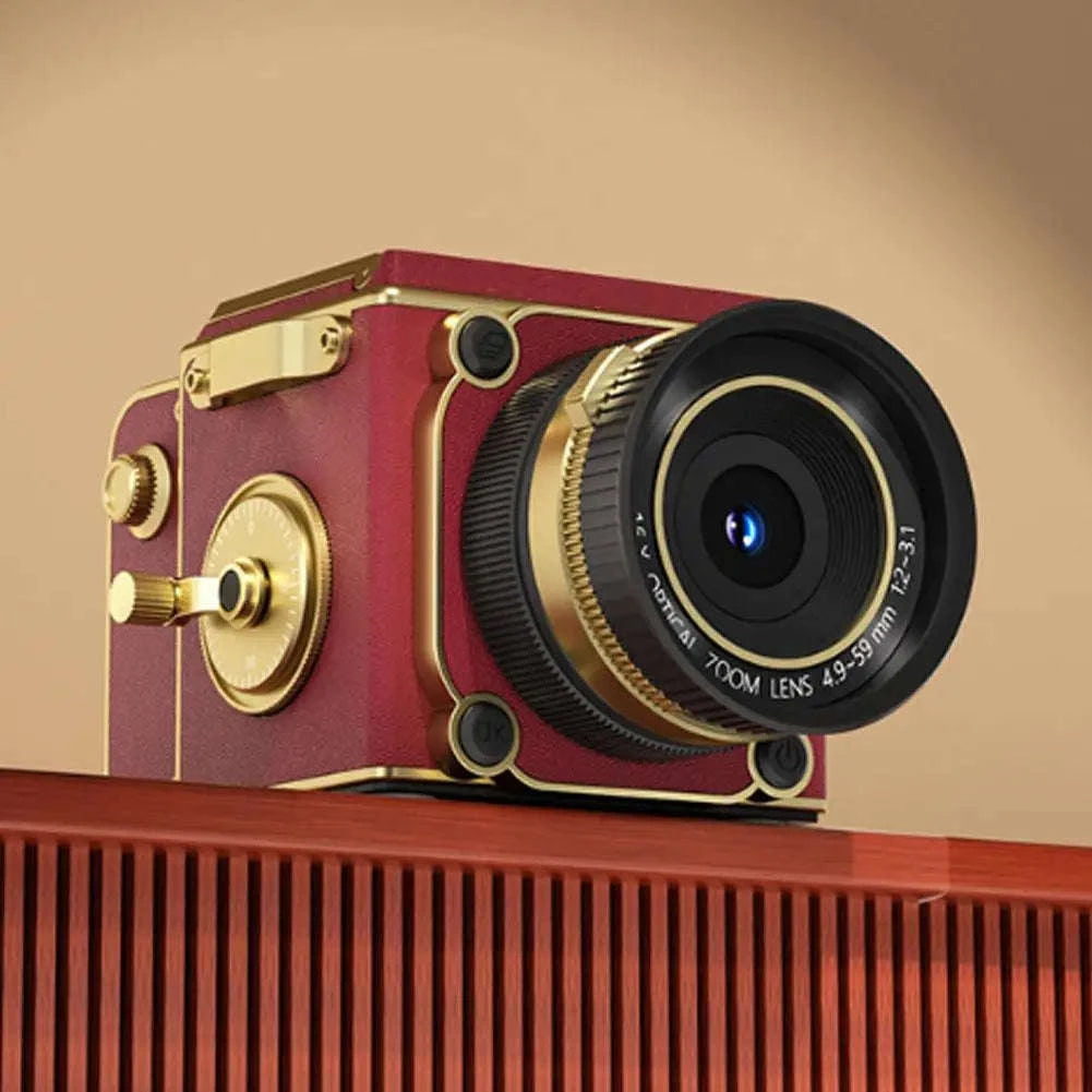 Retro CCD Digital Camera with 4K Video & 16X Zoom Portable Mini-Red