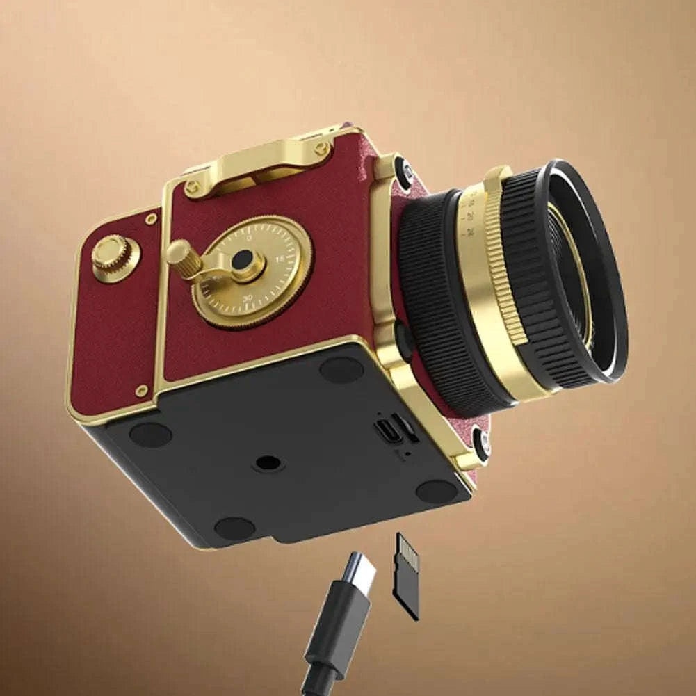 Retro CCD Digital Camera with 4K Video & 16X Zoom Portable Mini-Red