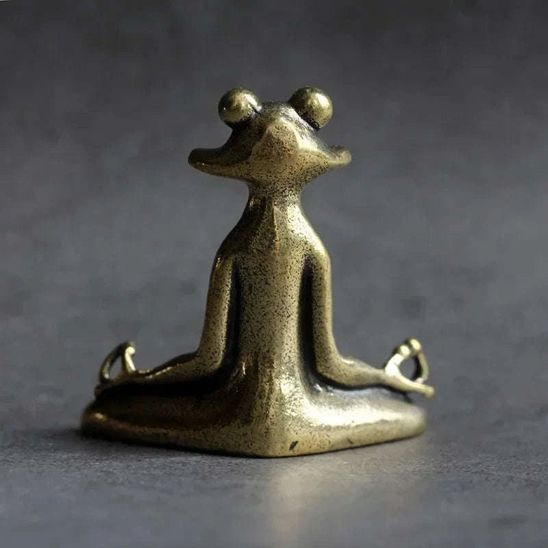Retro Copperware Zen Frog Incense Holder-Default Title