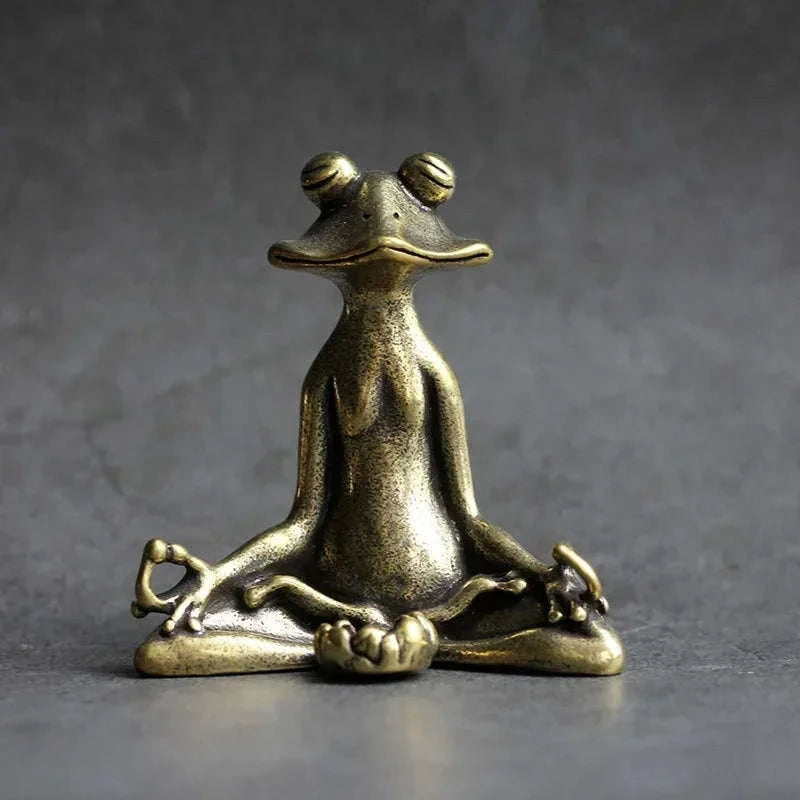 Retro Copperware Zen Frog Incense Holder-Default Title