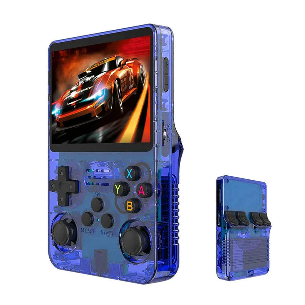 Retro Handheld Game Console with 3.5" IPS Screen and 15000 Games-Purple-64G-1