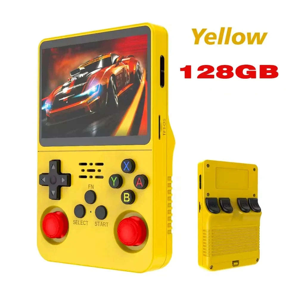 Retro Handheld Game Console with 3.5" IPS Screen and 15000 Games-Purple-64G-1