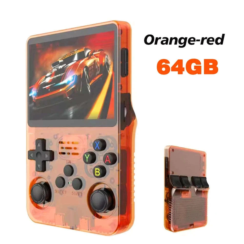 Retro Handheld Game Console with 3.5" IPS Screen and 15000 Games-Purple-64G-1