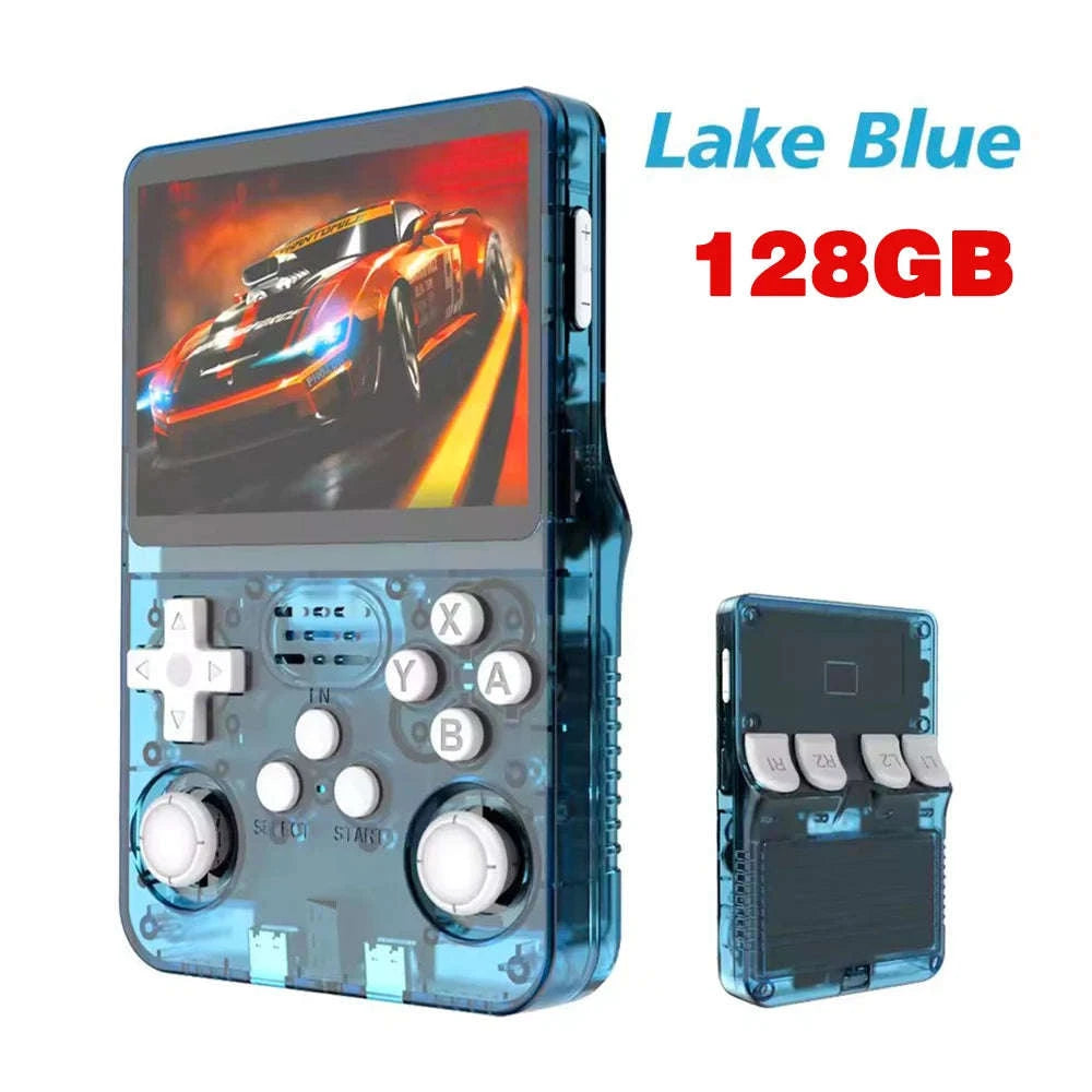 Retro Handheld Game Console with 3.5" IPS Screen and 15000 Games-Purple-64G-1