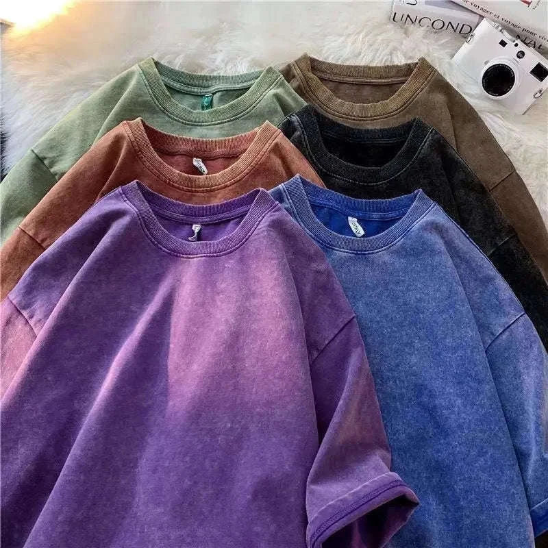 Retro Heavyweight T-Shirt-Gray / S 45-55KG